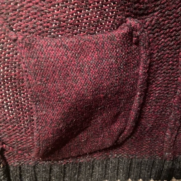 ROOTS Maroon Wool Blend Cabin Cardigan - Picture 7 of 9